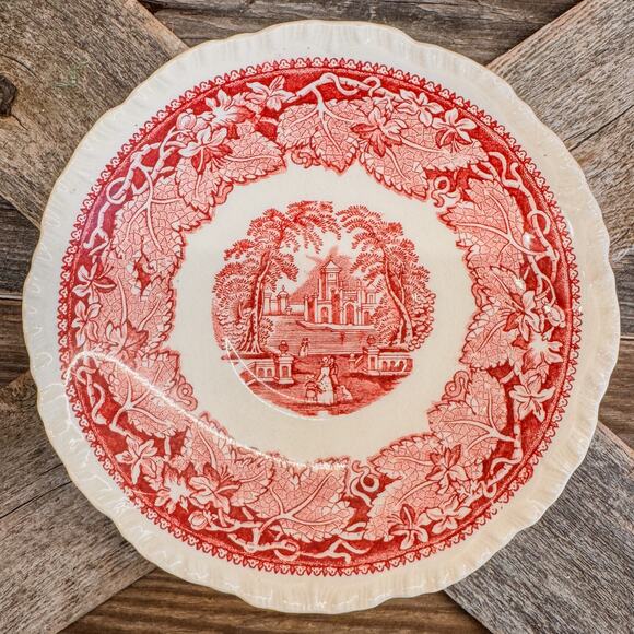 Early Mid-Century Mason's Vista Pink England Ironstone Small Plates-6.5"-Qty 6 - Picture 10 of 10